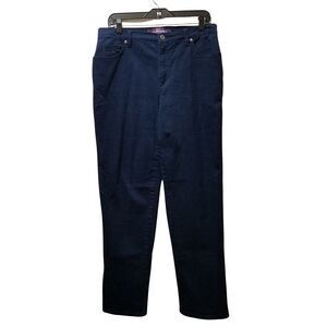 Gloria Vanderbilt Amanda Jeans Women's 12 Navy Blue Colored Blue Stretch 34x30.5